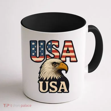 USA Eagle Coffee Mug back