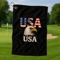 USA Eagle Golf Towel thumb 1