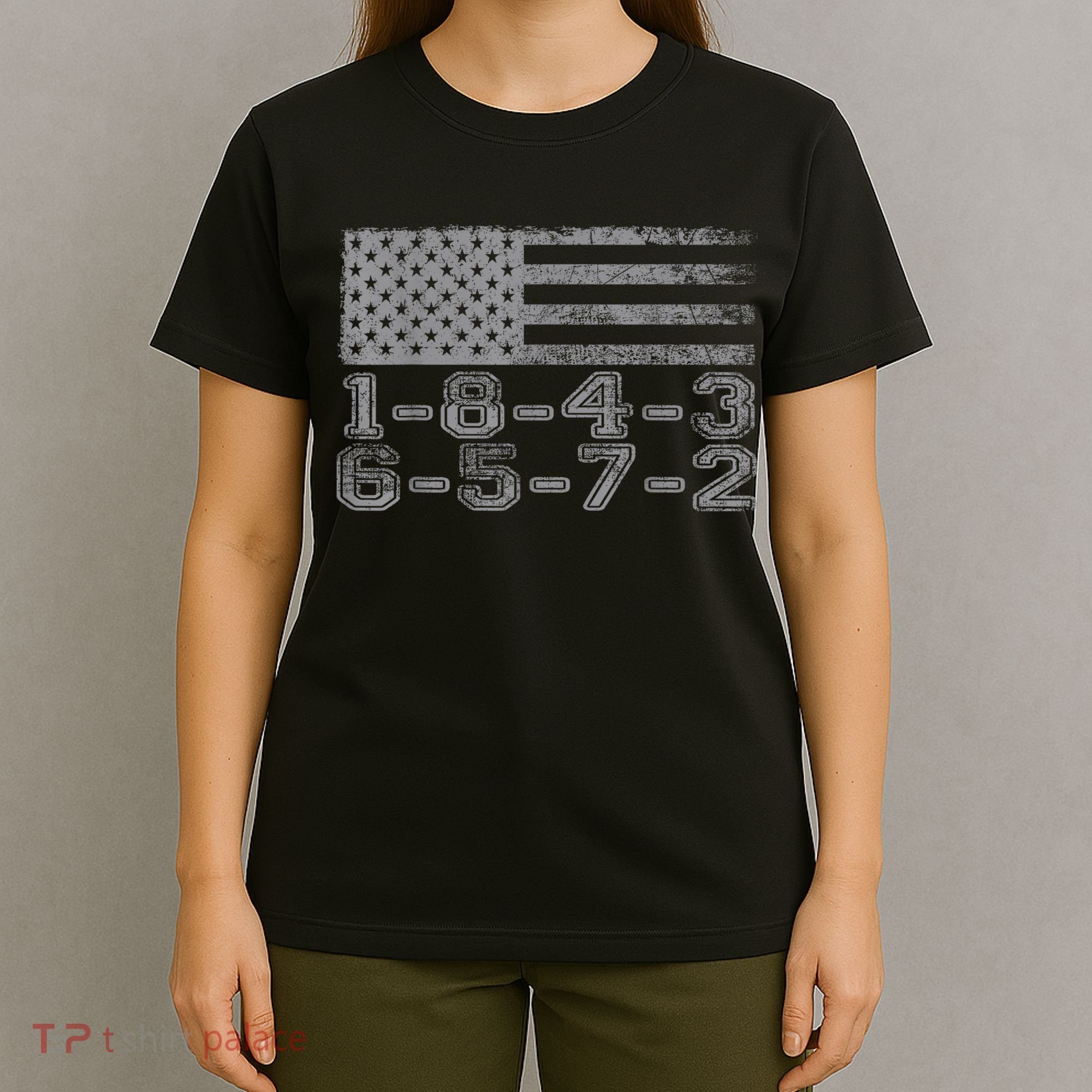 Usa Flag 18436572 Firing Order Small Block Engine Gift T-Shirt