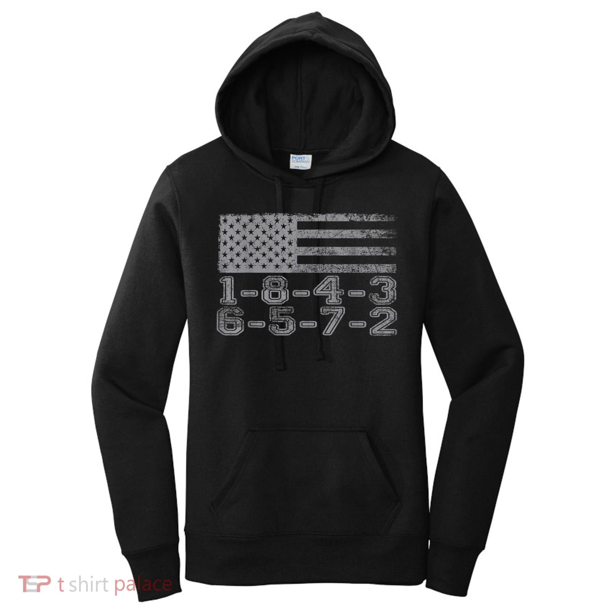 Usa Flag 18436572 Firing Order Small Block Engine Gift Women's Hoodie