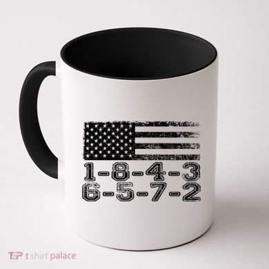 Usa Flag 18436572 Firing Order Small Block Engine V8 Block Gift Coffee Mug