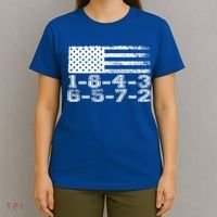 Usa Flag 18436572 Firing Order Small Block Engine V8 Block Gift T-Shirt thumb 4