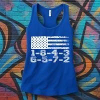 Usa Flag 18436572 Firing Order Small Block Engine V8 Block Gift Women's Tank Top thumb 3