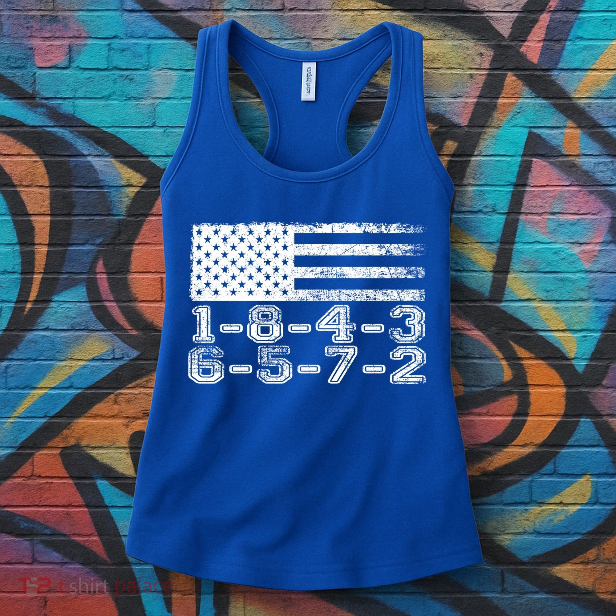 Usa Flag 18436572 Firing Order Small Block Engine V8 Block Gift Women's Tank Top