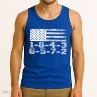 Usa Flag 18436572 Firing Order Small Block Engine V8 Block Gift Tank Top thumb 3
