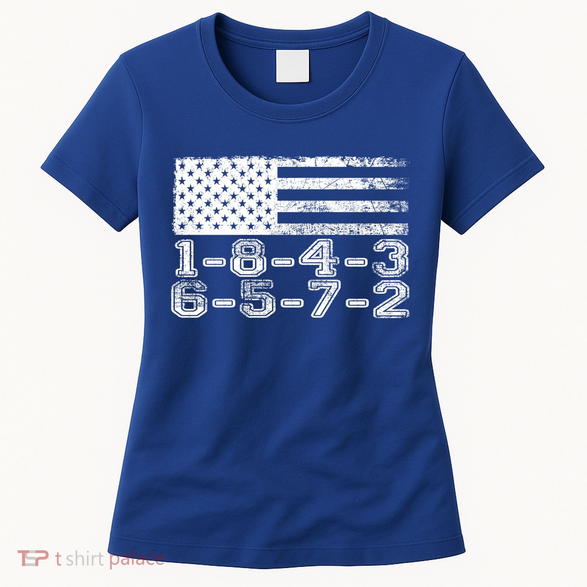 Usa Flag 18436572 Firing Order Small Block Engine V8 Block Gift Women's T-Shirt