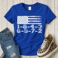 Usa Flag 18436572 Firing Order Small Block Engine V8 Block Gift Women's T-Shirt thumb 3