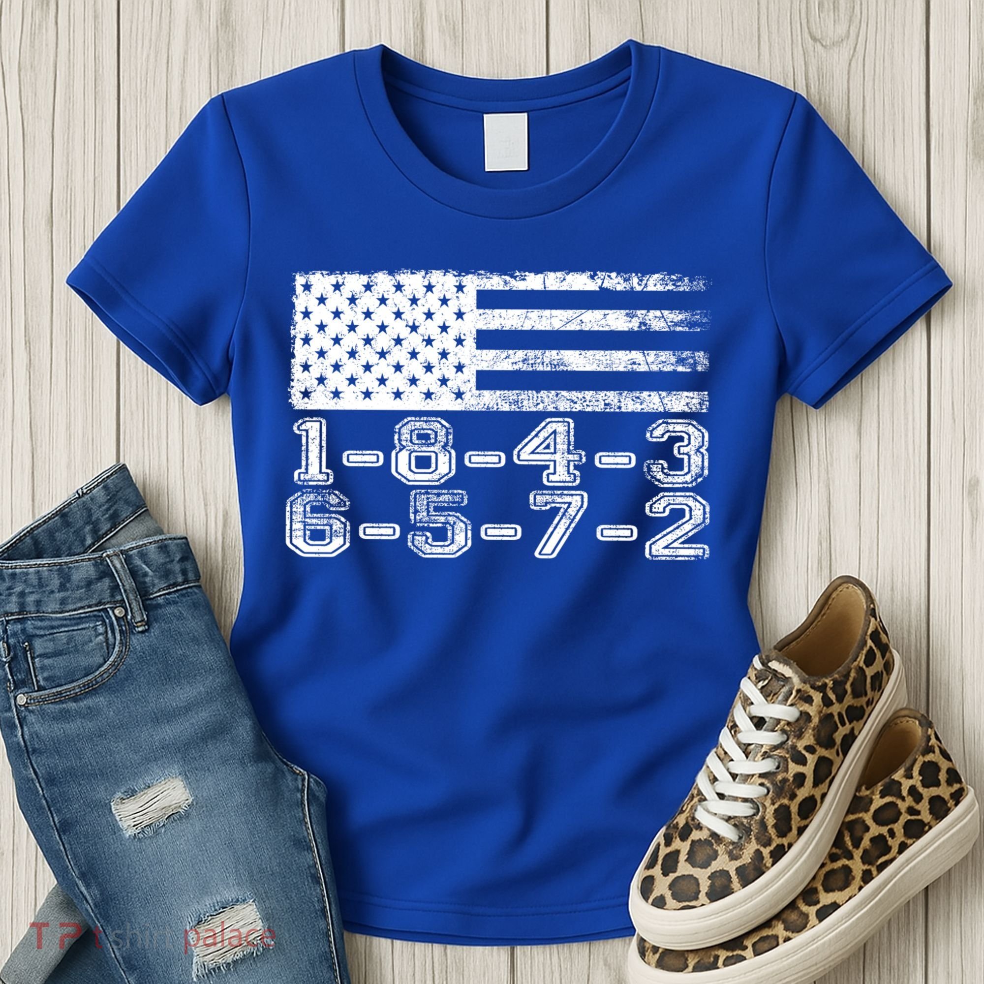 Usa Flag 18436572 Firing Order Small Block Engine V8 Block Gift Women's T-Shirt