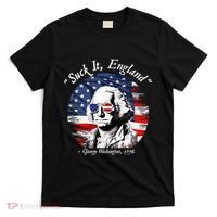 USA Flag 4th of July Suck It England Funny George Washington T-Shirt thumb 0