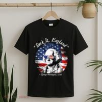 USA Flag 4th of July Suck It England Funny George Washington T-Shirt thumb 2