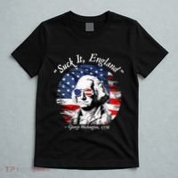 USA Flag 4th of July Suck It England Funny George Washington T-Shirt thumb 5