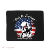 USA Flag 4th of July Suck It England Funny George Washington Mousepad thumb 0