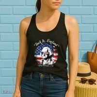 USA Flag 4th of July Suck It England Funny George Washington Women's Tank Top thumb 2