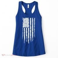 Usa Flag 4th July Distressed United States Us American Flag Cool Gift Women's Tank Top thumb 0