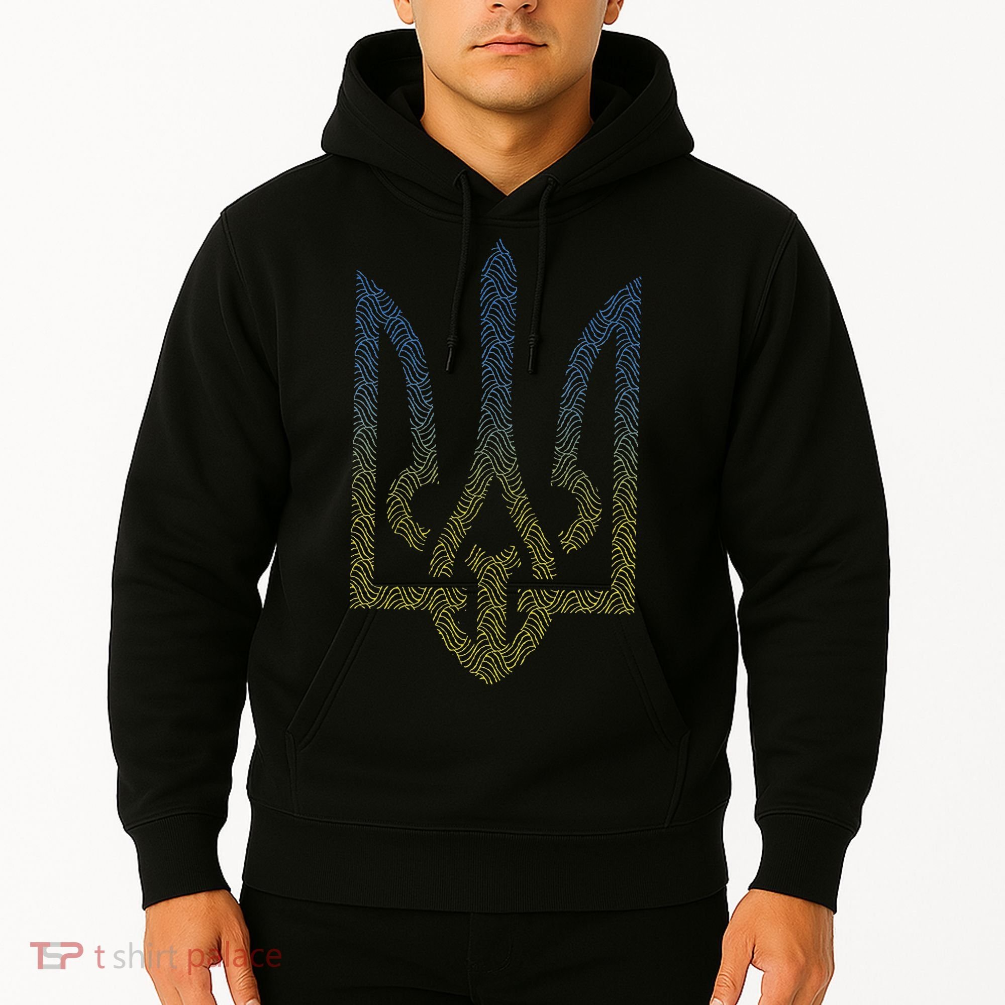 Ukraine Flag And Trident Ukrainian Hoodie