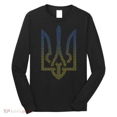 Ukraine Flag And Trident Ukrainian Long Sleeve Shirt