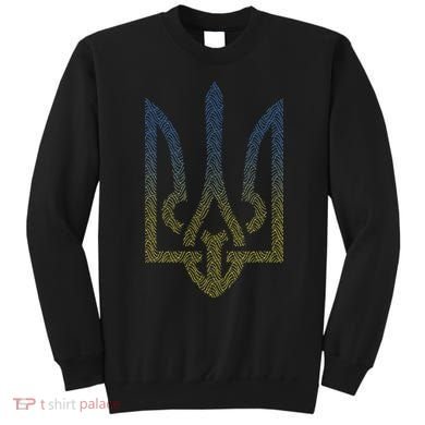 Ukraine Flag And Trident Ukrainian Sweatshirt