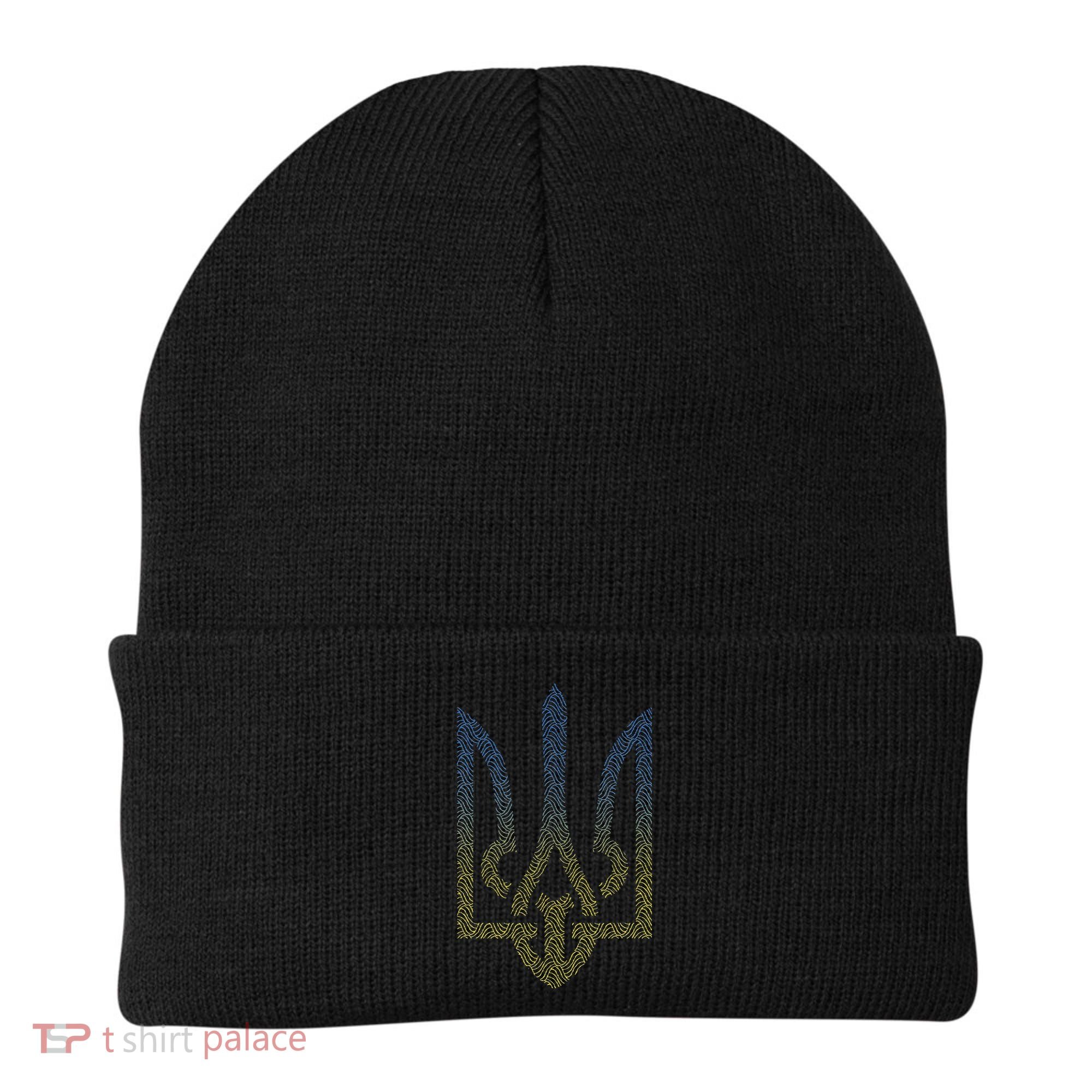 Ukraine Flag And Trident Ukrainian Beanie