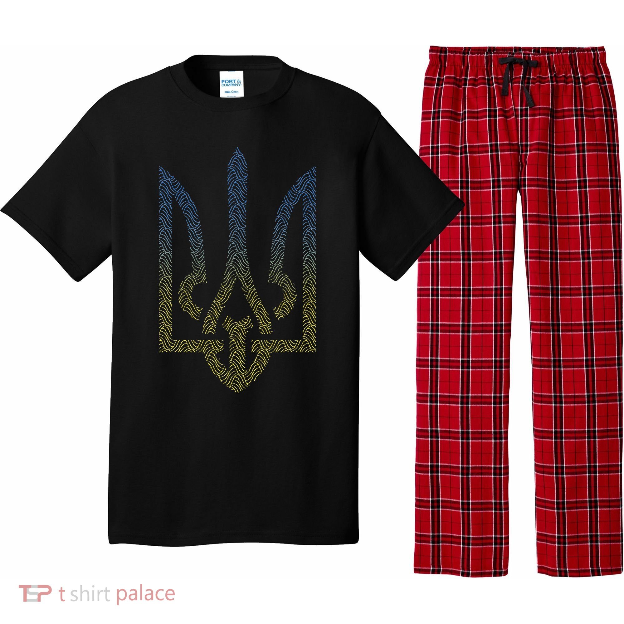 Ukraine Flag And Trident Ukrainian Pajama Set