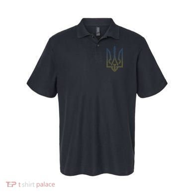 Ukraine Flag And Trident Ukrainian Polo