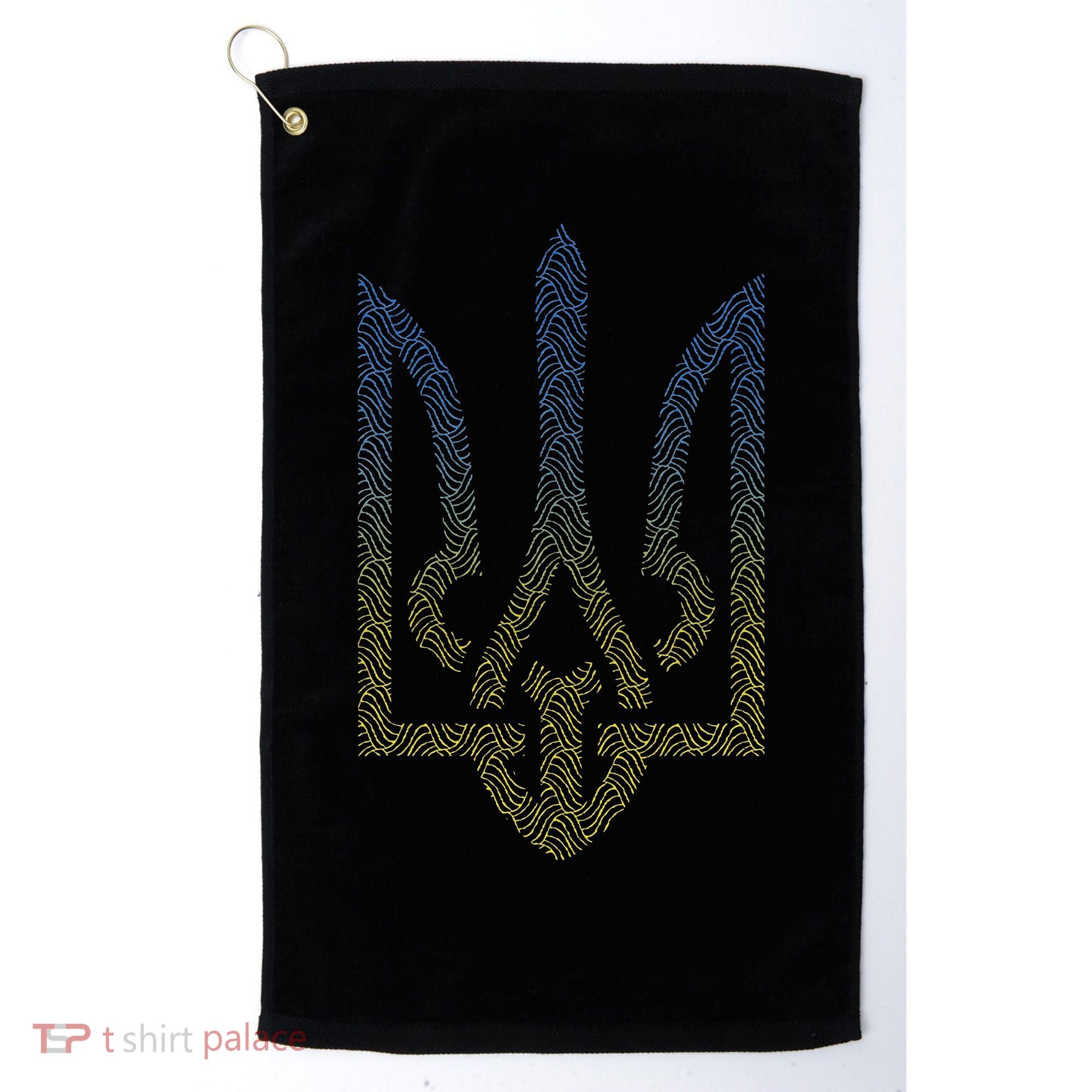 Ukraine Flag And Trident Ukrainian Golf Towel