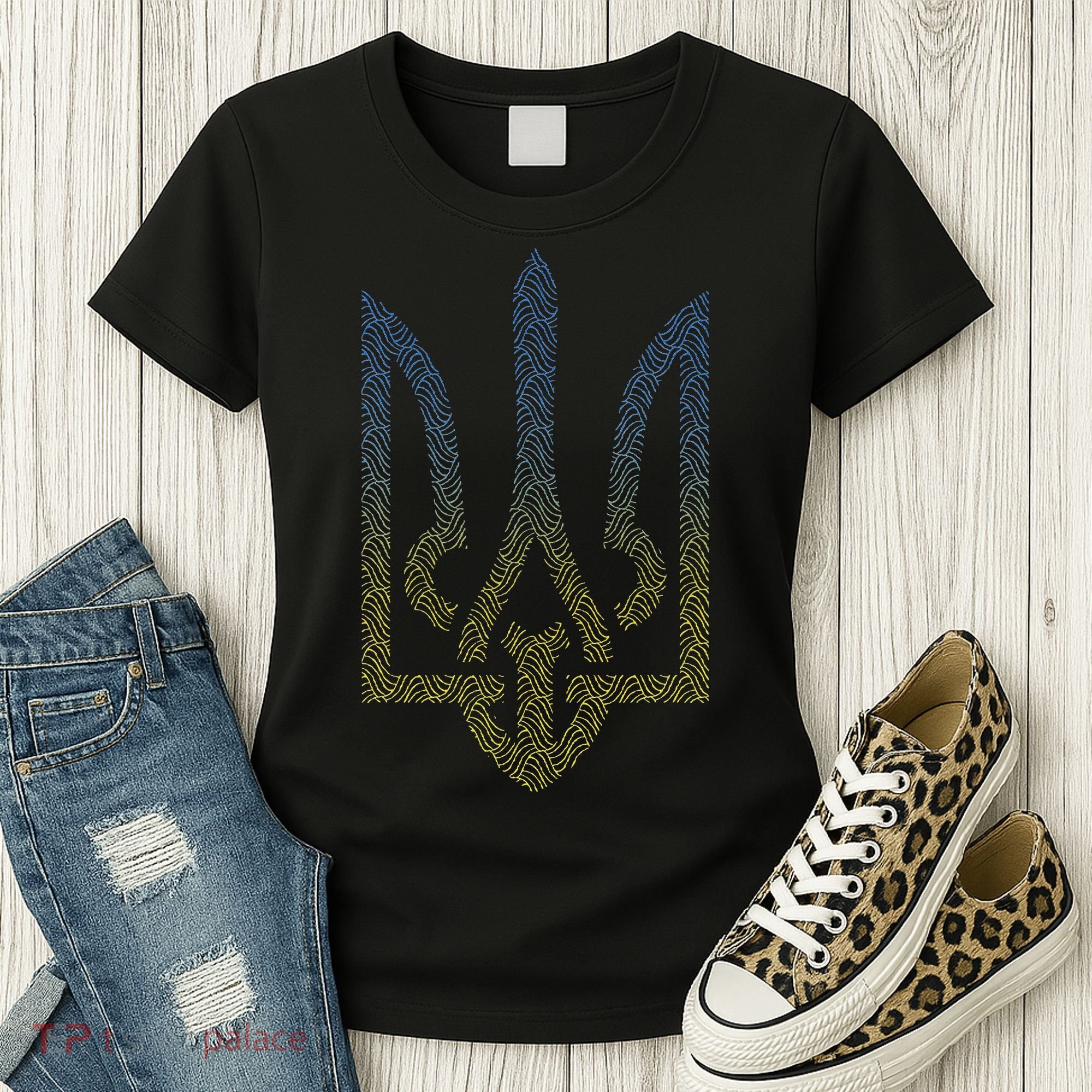 Ukraine Flag And Trident Ukrainian Women's T-Shirt