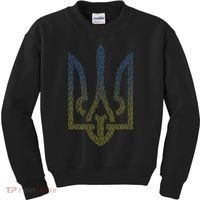 Ukraine Flag And Trident Ukrainian Kids Sweatshirt thumb 0