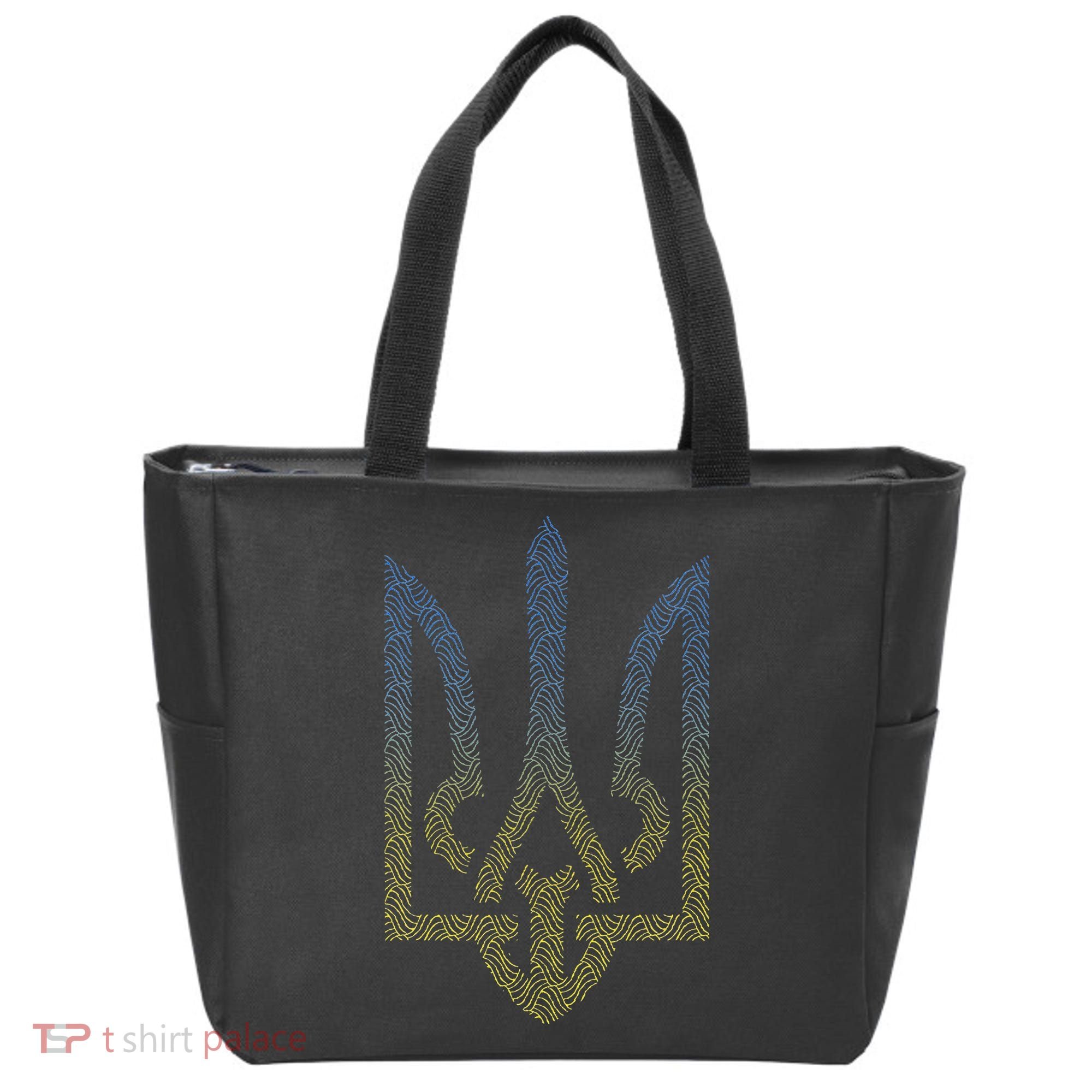 Ukraine Flag And Trident Ukrainian Tote Bag