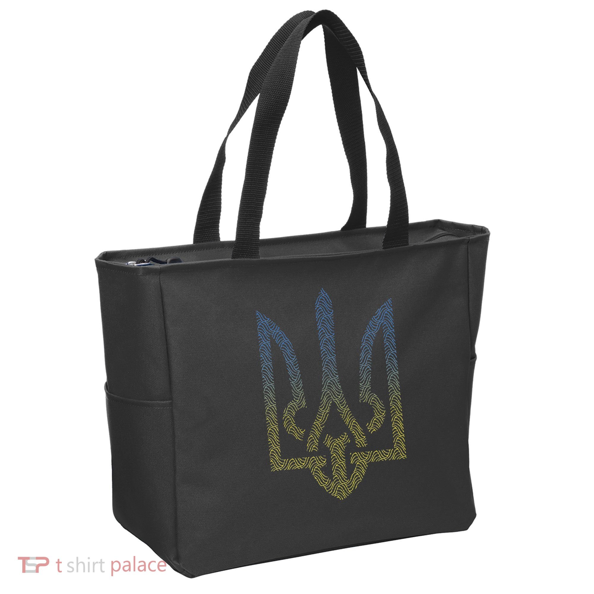 Ukraine Flag And Trident Ukrainian Tote Bag
