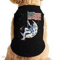 US Flag Astronaut Space Independence Day 4th of July Doggie Tank thumb 0