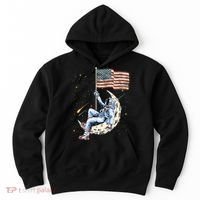 US Flag Astronaut Space Independence Day 4th of July Hoodie thumb 0