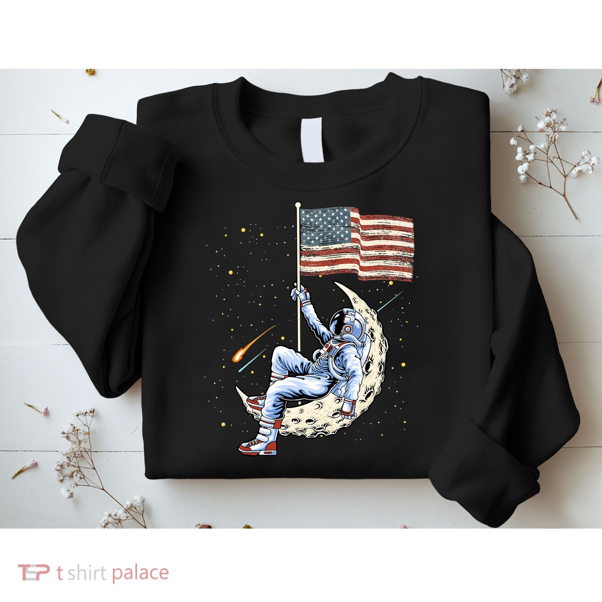 US Flag Astronaut Space Independence Day 4th of July Sweatshirt