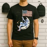 US Flag Astronaut Space Independence Day 4th of July T-Shirt thumb 6