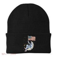 US Flag Astronaut Space Independence Day 4th of July Beanie thumb 0