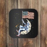 US Flag Astronaut Space Independence Day 4th of July Coaster thumb 0
