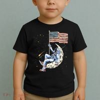 US Flag Astronaut Space Independence Day 4th of July Toddler T-Shirt thumb 2