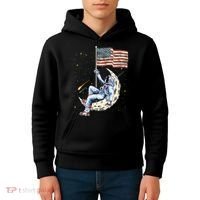 US Flag Astronaut Space Independence Day 4th of July Kids Hoodie thumb 4