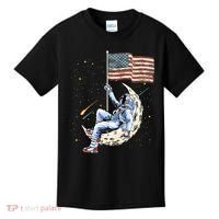 US Flag Astronaut Space Independence Day 4th of July Kids T-Shirt thumb 0