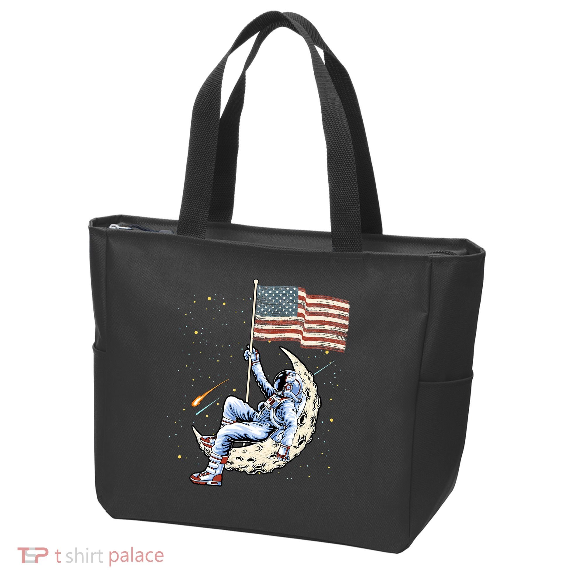 US Flag Astronaut Space Independence Day 4th of July Tote Bag