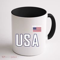Usa Flag Alpine Skiing Gift Pocket Nordic Ski Jersey Coffee Mug thumb 1