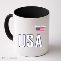 Usa Flag Alpine Skiing Gift Pocket Nordic Ski Jersey Coffee Mug thumb 0