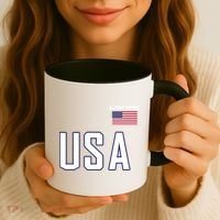 Usa Flag Alpine Skiing Gift Pocket Nordic Ski Jersey Coffee Mug thumb 3