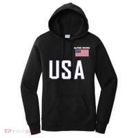 Usa Flag Alpine Skiing Gift Pocket Nordic Ski Jersey Women's Hoodie thumb 0