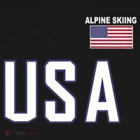 Usa Flag Alpine Skiing Gift Pocket Nordic Ski Jersey Women's Hoodie thumb 2