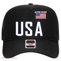 Usa Flag Alpine Skiing Gift Pocket Nordic Ski Jersey Hat thumb 0