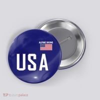 Usa Flag Alpine Skiing Gift Pocket Nordic Ski Jersey Button thumb 0