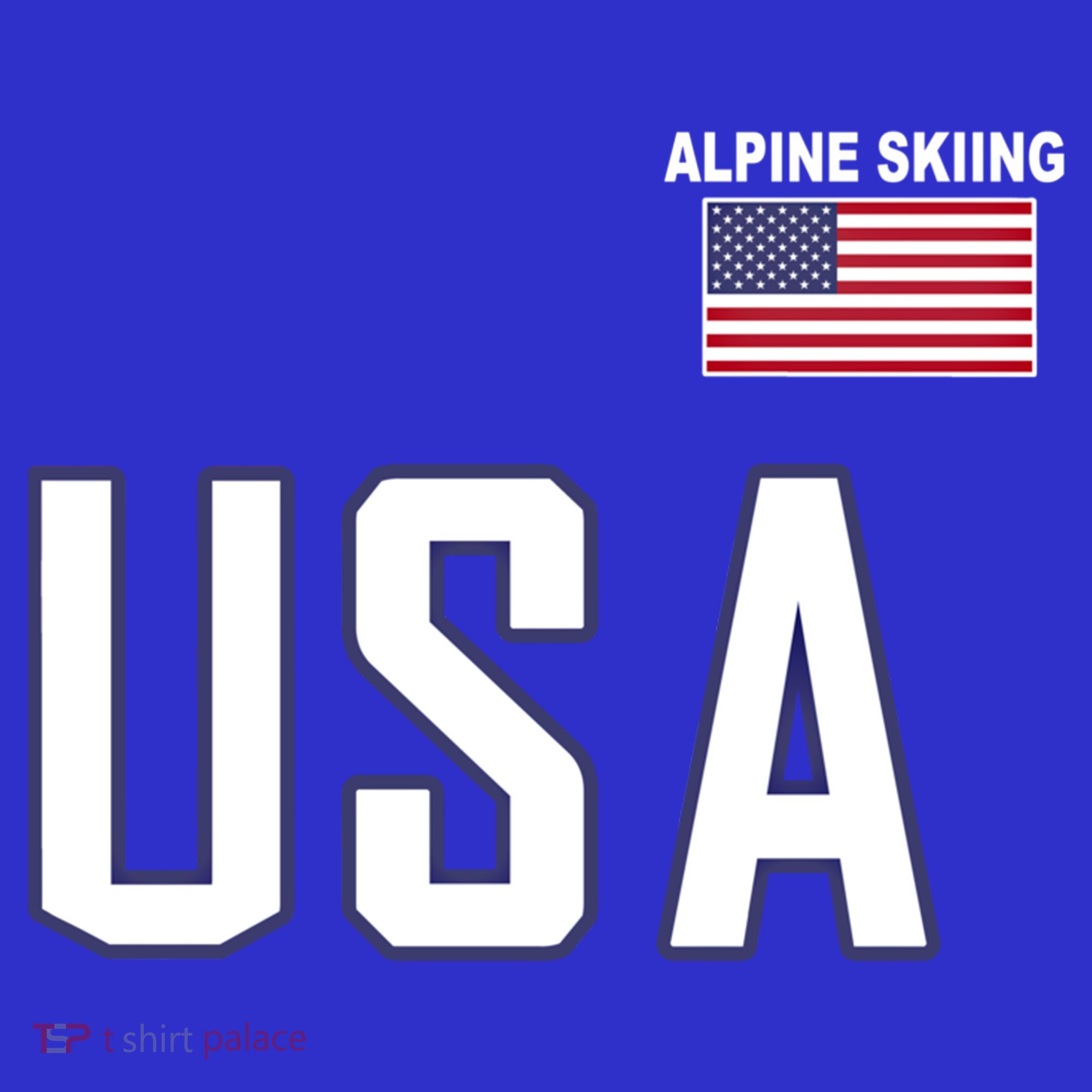 Usa Flag Alpine Skiing Gift Pocket Nordic Ski Jersey Coaster