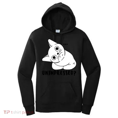 Unimpressed Funny Angry Cat Women's Hoodie
