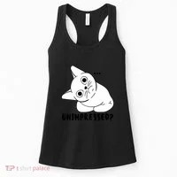 Unimpressed Funny Angry Cat Women's Tank Top thumb 0