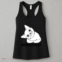 Unimpressed Funny Angry Cat Women's Tank Top thumb 3